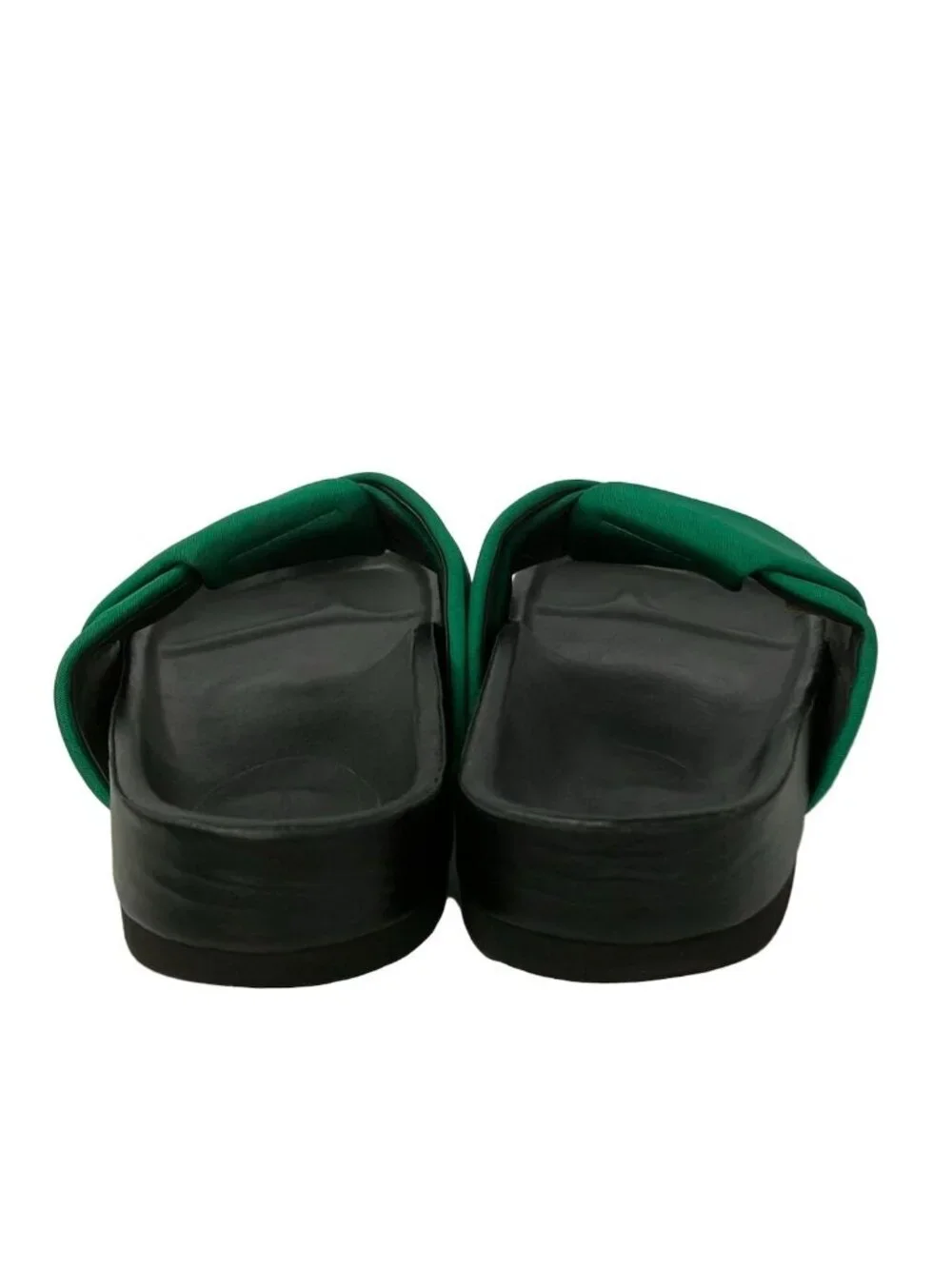 Celine Sandals 39 Black Green Leather